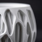 Sculptural Indoor Planter with Drainage Tray, Openwork Plant Pot for Houseplants