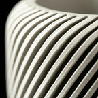 Modern Spiral Planter with Drainage Saucer, Minimalist Indoor Plant Pot