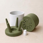 Indoor Planter Pot with Drainage Insert, Modern Plant Pot with Legs, Raised Succulent Planter, Small Houseplant Pot, Plant Lover Gift