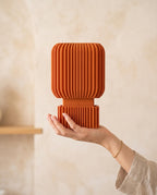 Planter Pot With Drainage Tray, 3D Printed Ribbed Plant Pot, Modern Indoor Planter, Succulent Pot, Plant Lover Gift